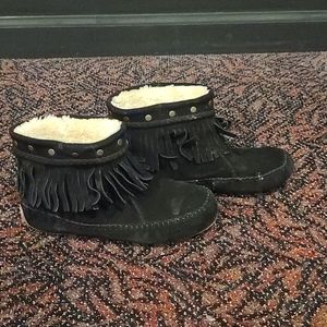 Black Moccasins Lucky Brand